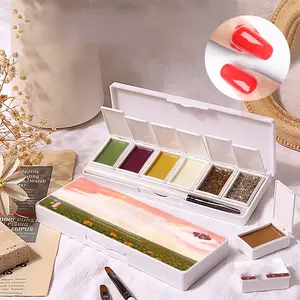 New Colors Nail Solid Glue Set Japanese Light Therapy Cream Summer Pudding Gel Nail Polish Palette Nail Salon Solid Cream Gel