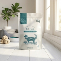 YOUYI Sac d'emballage personnalisé imprimé pour friandises pour animaux, écologique, en aluminium, à trois soudures latérales, avec encoche de déchirement, pour portion individuelle, qualité alimentaire, sans BPA