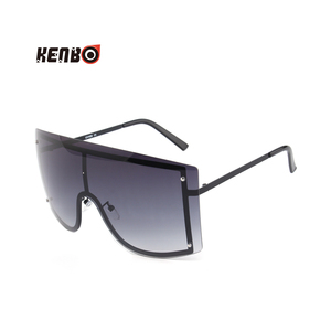 Kenbo 2020 hợp thời trang Gradient UV400 kính mát cho phụ nữ sang trọng quá khổ lớn khung kim loại không có vành bạc hợp Kim Lá chắn kính - Product Image 5