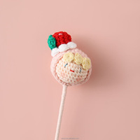 Bunga kartun lucu buatan tangan Crochet bakso bunga rajutan Crochet tunggal boneka bunga
