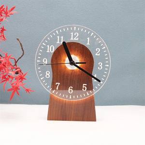 Nouveauté Illusion Acrylique 3D LED DEC Maison Chevet USB Base 3 Changement de Couleur <span class=keywords><strong>Table</strong></span> Nuit Humeur Réveil Lampe Vacances Enfants Cadeau - Product Image 5