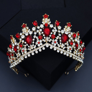Bandeau de mariage baroque cristal couronnes de mariée et diadèmes bijoux de cheveux accessoires femmes <span class=keywords><strong>strass</strong></span> chapeaux reine diadèmes - Product Image 3