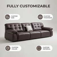 Canapé d'angle moderne extensible en cuir véritable durable à trois places, design écologique, pieds en acier inoxydable, garantie 10 ans, hôtel