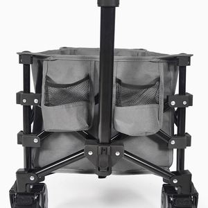 Customized Stainless Steel Portable Outdoor Utility Four-Wheel Roll Container Collapsible <b>Folding</b> Camping <b>Cart</b> - Product Image 4