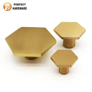 Knobs Furniture Hardware Brass Hexagon Knobs Cabinet Door Handle Dresser Knobs Drawer Pulls Handle