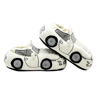 Chaussures de maison en forme de voiture de course d'intérieur personnalisées voitures 3D nouveauté hommes et femmes pantoufles en peluche