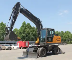 中国18吨挖掘机20吨轮式挖掘机，带附件二手挖掘机出售