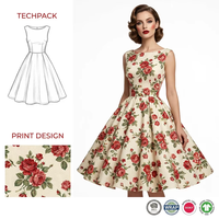Robe mi-longue vintage à carreaux rouges personnalisée pour femmes, col cranté, boutonnée