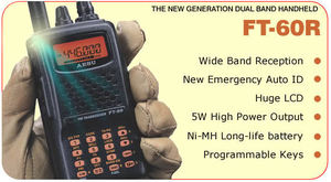 วิทยุสื่อสาร Yaesu FT-60R Ft60 5W 2 เมตร 70 ซม. สำหรับนักวิทยุสมัครเล่น  แบบสองย่านความถี่ VHF 144/430MHz พร้อมระบบแจ้งเตือนสภาพอากาศ NOAA - Product Image 2