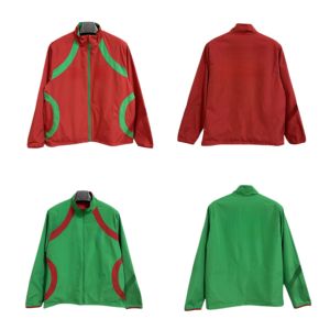 Veste coupe-vent de football réversible, imperméable, double face, tenue d'entraînement, rouge et verte, unisexe, veste de sport pour équipe de club - Product Image 1