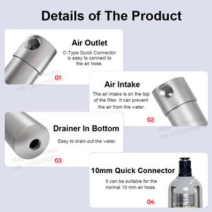 Unidad de Lubricación y Filtro Neumático Industrial de Primera Calidad, Regulador, Separador de Agua y Aceite, Secador de Aire para Compresor de Aire - Product Image 6