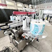 Machine d'étiquetage automatique à trois côtés en acier inoxydable 304 pour bouteilles carrées, applicateur d'étiquettes autocollantes multi-tensions
