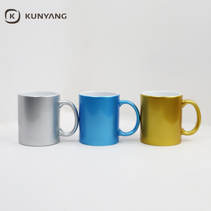 Taza de Cerámica <span class=keywords><strong>para</strong></span> Sublimación del Fabricante, Recubierta de Purpurina, Personalizada con Transferencia de Calor - Product Image 1