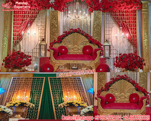 Muraux scintillants de scène de mariage, 50 pièces, décor de bougie d'arrière-plan de réception indienne - Product Image 6