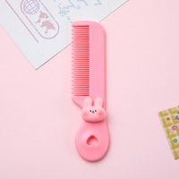 Dessin animé mignon Portable tête ronde peigne à dents pour filles Mini peigne à cheveux pour frange nouveauté cadeau pour enfants