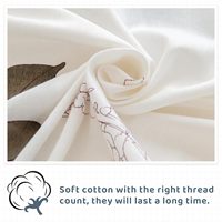 Ensemble de draps de lit en coton imprimé tropical floral pour chambre à coucher, respirant, mignon, facile d'entretien, extra doux et confortable, pour toutes les saisons