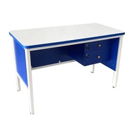 Table de bureau en bois moderne durable et personnalisable, bureau d'enseignant en MDF, organisateur avec deux tiroirs verrouillables, WANGLI, garantie de 5 ans