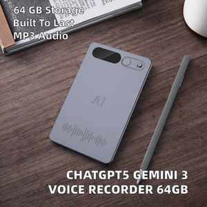 Alvora ChatGPT5 Gemini <b>3</b> 118+ Languages Free Sub 64GB 36H 1-Megabyte MP3 Recording File Digital AI Voice Recorder Card - Product Image 2