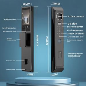 Serrure de <span class=keywords><strong>porte</strong></span> intelligente en alliage d'aluminium à reconnaissance faciale 3D, H21-Tuya, Wi-Fi, contrôle à distance, accès par <span class=keywords><strong>code</strong></span> RFID, pour <span class=keywords><strong>porte</strong></span> en bois, directement de l'usine - Product Image 5
