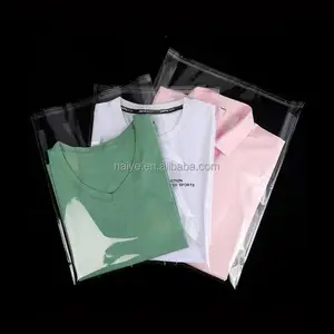 Custom Cheap Plastic Bag With Self Sealing Adhesive Clear Plastic Opp Poly Bags For Clothing Packaging