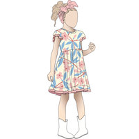 Little Glow Kids Gaya Musim Panas Imut Motif Bunga Rok Anak Perempuan Musim Panas Gaun Putri Harian Modis