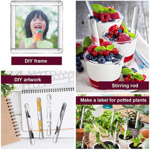 50 adet akrilik Cakesicle Sticks 4.5 inç kullanımlık dondurma çubukları Mini akrilik zanaat DIY şeker dondurma X0148 - Product Image 3