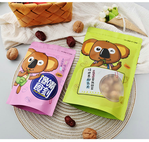 Bolsas de plástico impresas personalizadas para envasado de alimentos, bolsas reutilizables de mylar, bolsas de plástico para dulces, galletas y bocadillos con ventana - Product Image 1