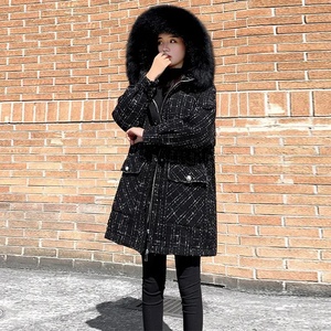 90 duvet de canard blanc Parker <span class=keywords><strong>doudoune</strong></span> femmes 2023 nouveau <span class=keywords><strong>mi</strong></span>-long à capuche grand col de fourrure taille épaississement grande taille manteau <span class=keywords><strong>femme</strong></span> - Product Image 3