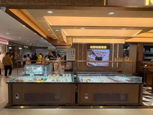 Vitrine de boulangerie personnalisée avec éclairage LED, robuste, écologique, en bois et verre, pour <span class=keywords><strong>magasin</strong></span> de détail/distributeur automatique, vernie - Product Image 4