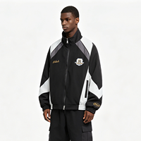 Veste coupe-vent unisexe tendance à col montant brodé et épissé, idéale pour la personnalisation – Nouvelle collection printemps