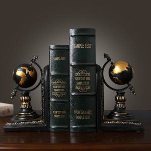 Serre-livres décoratifs en forme de globe métallique pour la maison, le bureau, la bibliothèque, la salle de lecture, l'étude, accessoire de mobilier - Product Image 1