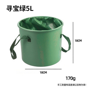 Cubo de Agua Personalizado de 5L, Verde, Plegable, Impermeable, Equipo de Supervivencia para Exteriores - Product Image 1