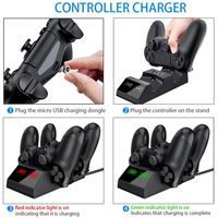 Station de charge magnétique pour contrôleur de jeu sans fil pour PS4 SLIM Pro Station de charge à double chargeur