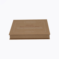 Caja de Regalo de Chocolate de Cartón Kraft con Recubrimiento UV, Relieve y Forro de Esponja, Precio Directo de Fábrica, Gran Venta
