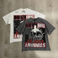 FIRST ROW Nouveau T-shirt à manches courtes pour homme en maille unie, style urbain, orné de strass de haute qualité