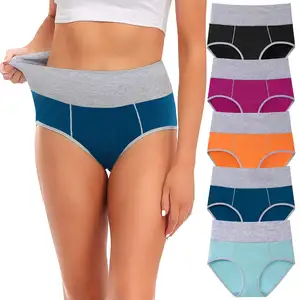 Pure Cotton Breathable Elastic Mid-Waist Women Menstrual Panties Wholesale Period Panties Briefs For Women