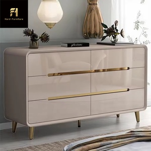 Mueble de Salón de Estilo Italiano de Lujo, Color Crema, Minimalista, Moderno, con Cajones, Mueble de Almacenamiento para Dormitorio - Product Image 1
