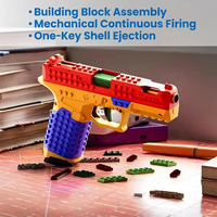 EPT Kit de Modelo de Pistola de Juguete de Bloques de Construcción DIY, Lanza Bloques, Juguete de Montaje y Exhibición, Regalo para Niños de 6+ Años