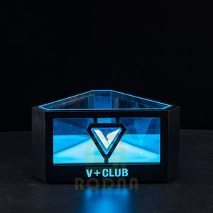 MingXin Barware 8D08 Seau à glace en métal à double paroi en forme de diamant - Product Image 4