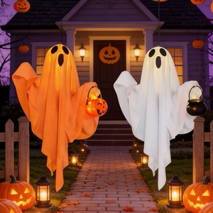 2026 New Halloween Hanging Ghost Lantern with LED <b>Lights</b>, Suitable for Patios <b>Trees</b>,Porchboards, Pumpkin Lanterns and Candy Jars - Product Image 1