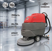 Nettoyeur de sols manuel 500 mm de largeur de nettoyage, batterie lithium 24V 100Ah, machine de nettoyage de sols autoportée, réservoir d'eau de 65 L