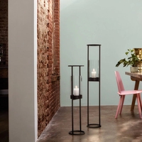 Vente en gros Offre Spéciale 2023 Bougeoirs pilier en verre pour la maison en métal au design simple pour la fête de mariage