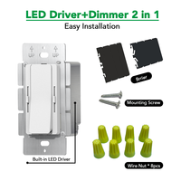 Controlador y regulador de intensidad 2 en 1, clase 2 UL CUL, 12V 24V 60W 96W 100W 120W 160W, regulable, CCT, controlador LED de voltaje constante