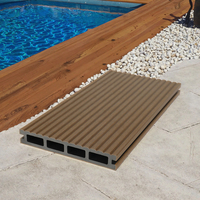 Planche de terrasse en composite WPC pour extérieur, haute résistance, résistante aux intempéries, antidérapante, panneau de sol en bois-plastique pour jardin et patio XF-G003
