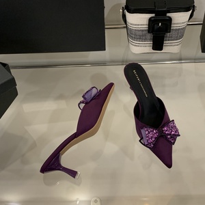 Nuovi sandali da donna con <span class=keywords><strong>tacco</strong></span> alto <span class=keywords><strong>viola</strong></span> a punta di strass per feste all'aperto, <span class=keywords><strong>scarpe</strong></span> da donna alla moda e alla moda - Product Image 5