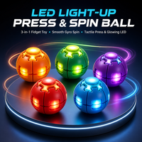 Toupie anti-stress lumineuse à LED, gyroscope de doigt, jouet sensoriel pour boutique de cadeaux créatifs