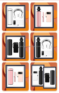 Juego de regalo de Libro de Negocios clásico de clase alta con logotipo personalizado en frasco de vacío masajeador de cuello caja de regalo de Banco de energía - Product Image 6