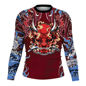 Camiseta <span class=keywords><strong>de</strong></span> Manga Larga con Protección UV para Artes Marciales Mixtas (MMA), Personalizada con Impresión, Camiseta <span class=keywords><strong>de</strong></span> Surf, Rashguard OEM, Kimono <span class=keywords><strong>de</strong></span> Jiu Jitsu con Impresión por Sublimación - Product Image 6