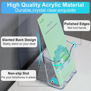 4x9 pollici supporto <span class=keywords><strong>Brochure</strong></span> supporto a parete controsoffitto Organizer per documento libretto - Product Image 6