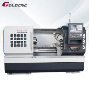 GOLDCNC自動旋盤機械加工部品アルミニウムCAK6150高精度水平CNC旋盤